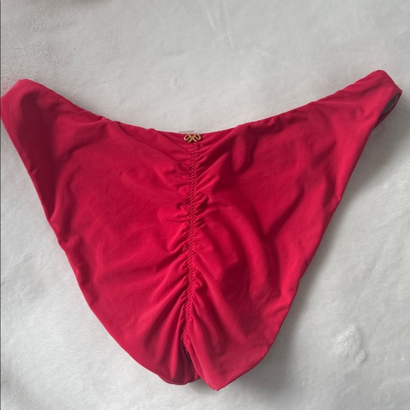 PQ SWIM Isla Bikini Set (Triangle Macrame Top and Basic Ruched Bottom) in Milos - Picture 13 of 16